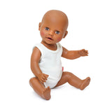 Ropa interior y camiseta para muñeca Heless blanca, 35-45 cm