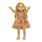 Heless Dolls vestido con purpurina oro rosa, 35-45 cm