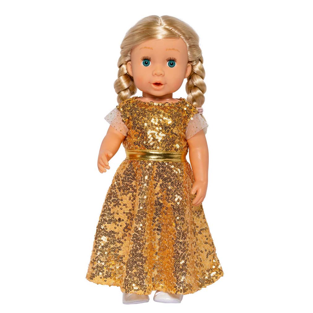Vestido para muñeca Heless estrella dorada, 28-35 cm