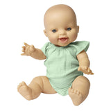 Cuerpo de muñeca Heless verde menta con volantes, 28-35 cm