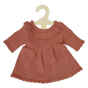 Heless Dolls vestido de punto melocotón, 28-35 cm