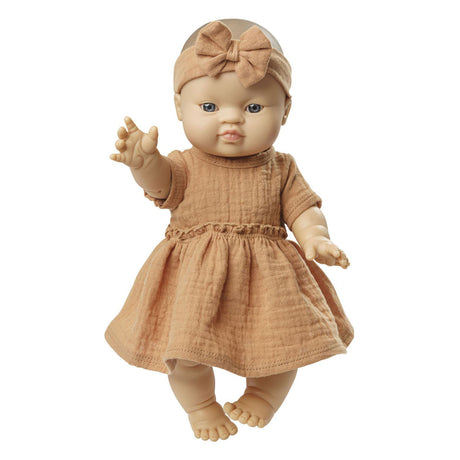 Vestido para muñeca Heless marrón con volantes, 35-45 cm