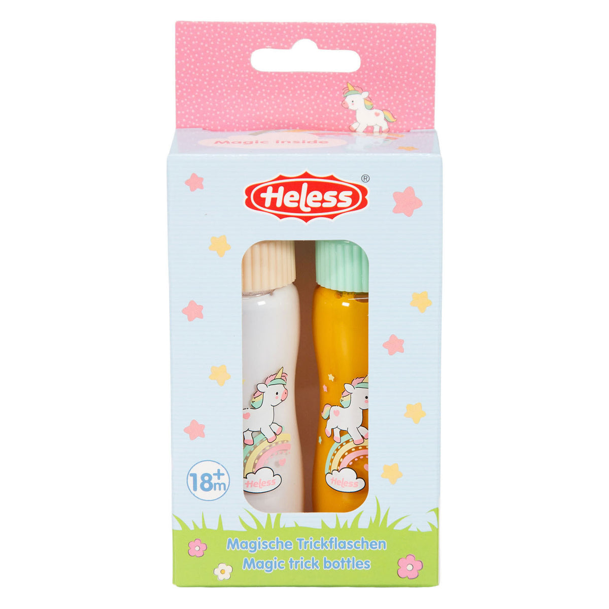Juego de biberones para muñecas mágicas Heless unicornio - 2 piezas.