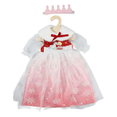 Vestido de muñeca Heless princesa de invierno lumi con corona y capa - talla 28-35 cm