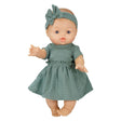 Muñeca bebé niña Heless con vestido verde - 34cm