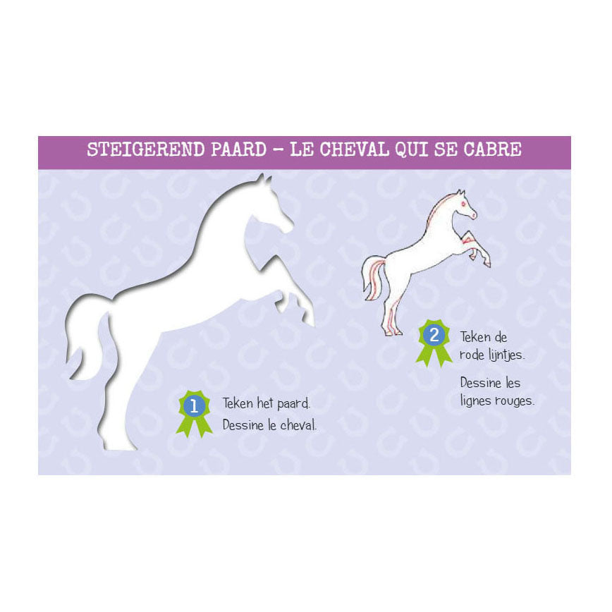 Tarjetas de plantilla de deltas cómo dibujar caballos.