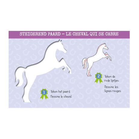 Tarjetas de plantilla de deltas cómo dibujar caballos.