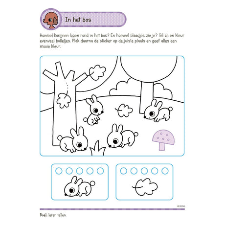 Los deltas practican diversión con pegatinas grupo 1: escribir, leer, contar (4-5 años)