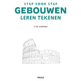 Libro de hobby de los deltas aprendiendo a dibujar edificios paso a paso.