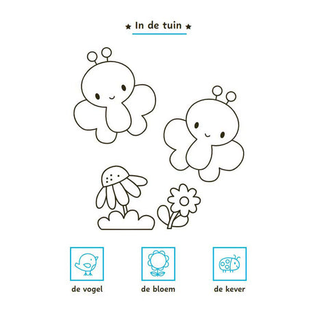 Deltas mis primeras palabras libro para colorear y pegatinas - 3-5 años