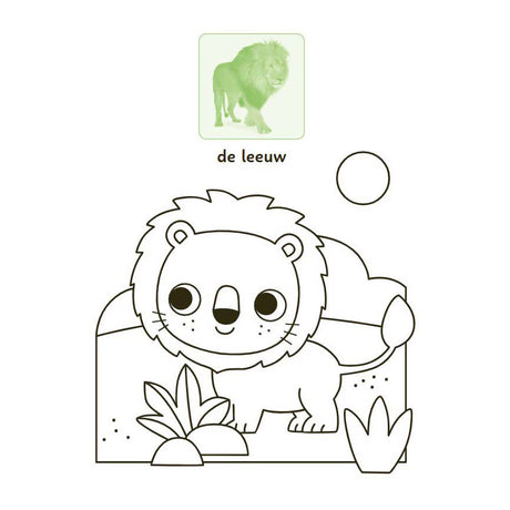 Libro para colorear y pegatinas de animales dulces deltas - 3-5 años