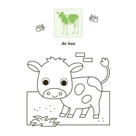 Libro para colorear y pegatinas de animales dulces deltas - 3-5 años
