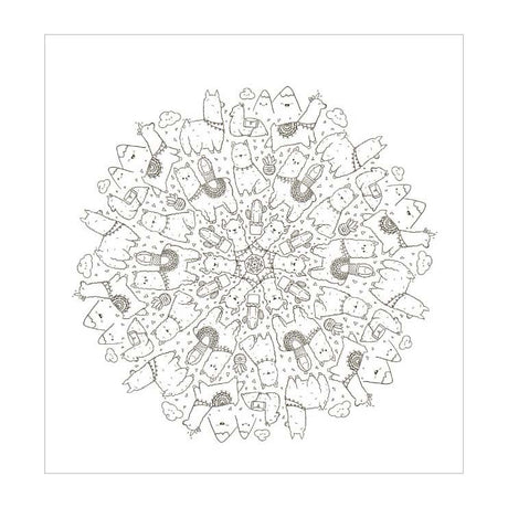Diversión para colorear mandala kawaii de deltas