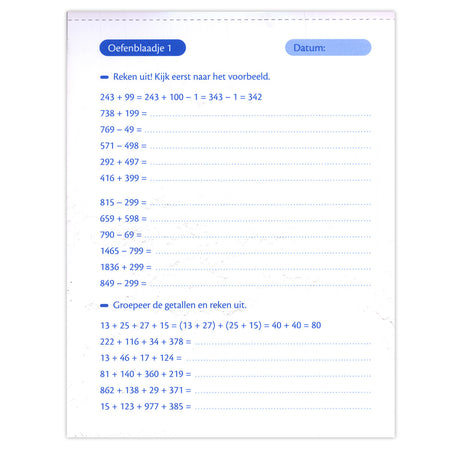 Fichas de práctica de deltas para números y operaciones (9-10 años)