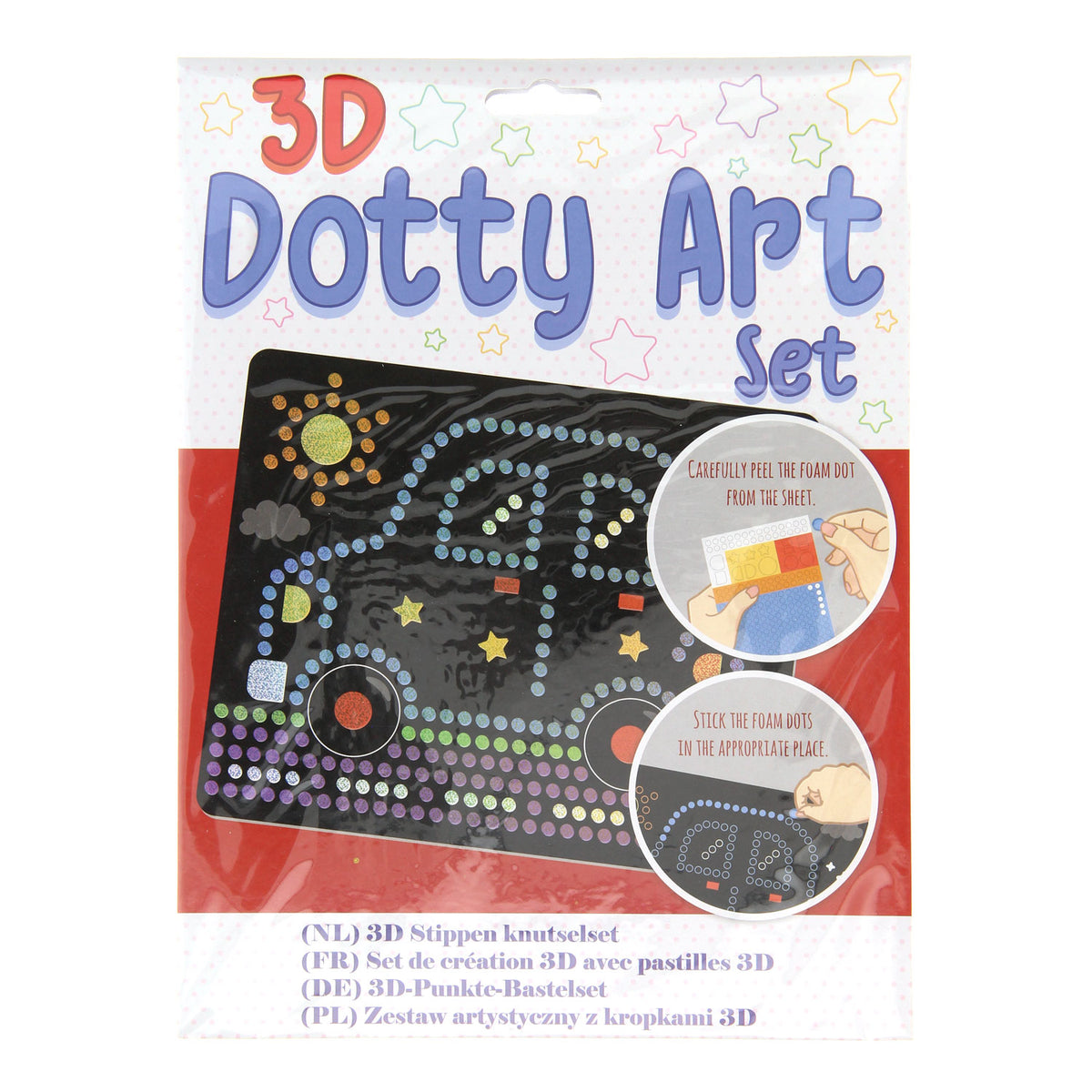 conjunto de arte punteado 3d