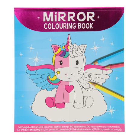 Gana libro para colorear de Holanda, dibujo de imagen reflejada