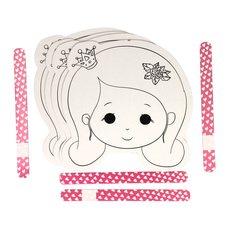 Gana el color holandés y haz tus propias máscaras: princesa, 4 piezas.
