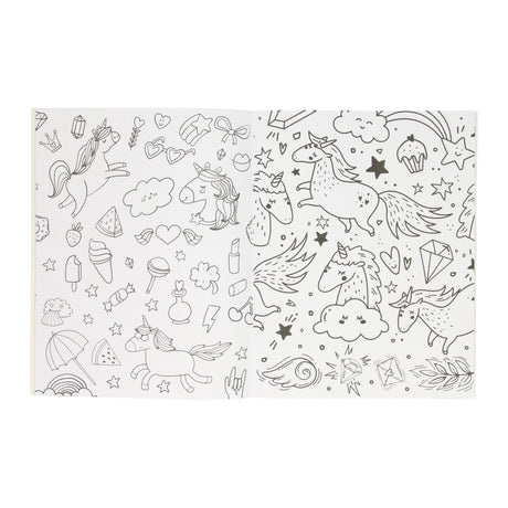 Gana el libro para colorear holland doodle - unicornio