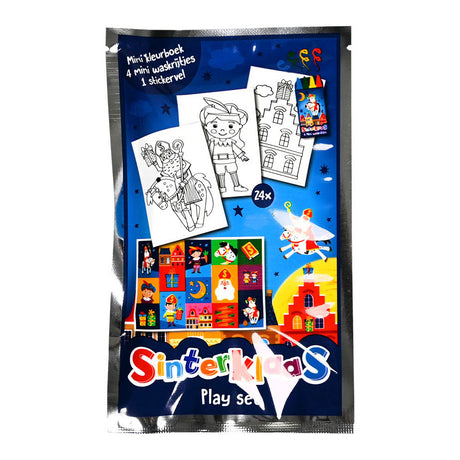 Gana el libro para colorear Holanda Sinterklaas con 4 ceras y una hoja de pegatinas