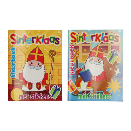 Libros especiales Países Bajos, por ejemplo, libro para colorear de Sinterklaas con pegatinas