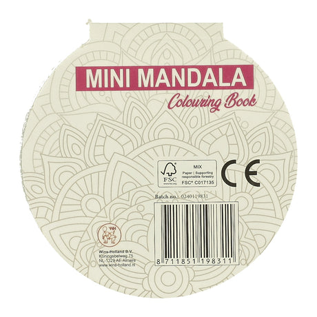 Gana la ronda del libro para colorear Holland Mini Mandala