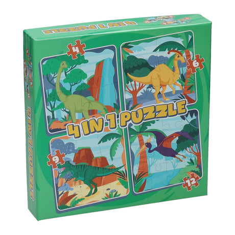 Wins Holland rompecabezas 4 en 1 - dinosaurio, 12 piezas