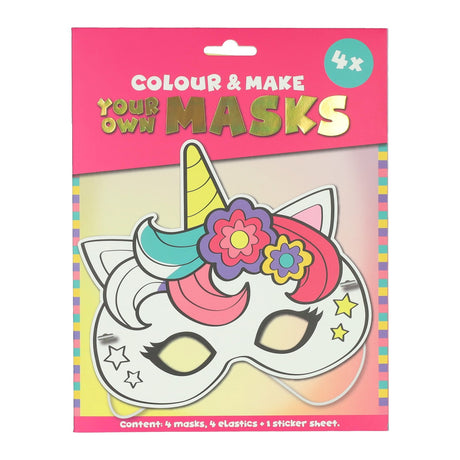 Colorea tu propia mascarilla 4 surtidas | 4 piezas