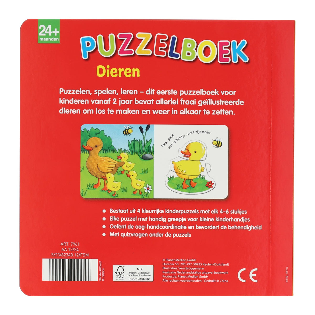 Gana el libro de rompecabezas de animales de Holanda - 4 rompecabezas