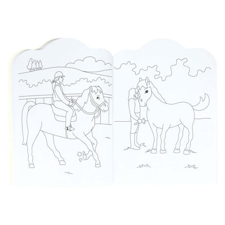 Libro para colorear Wins Holland para niños, ponis y caballos, 96 páginas