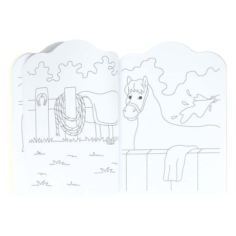 Libro para colorear Wins Holland para niños, ponis y caballos, 96 páginas