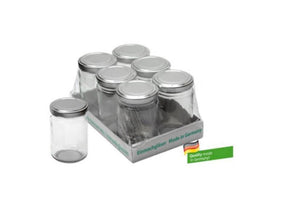 Deti tarros de cristal para conservas, tarros para mermelada con tapa de rosca, 156 ml, paquete de 6