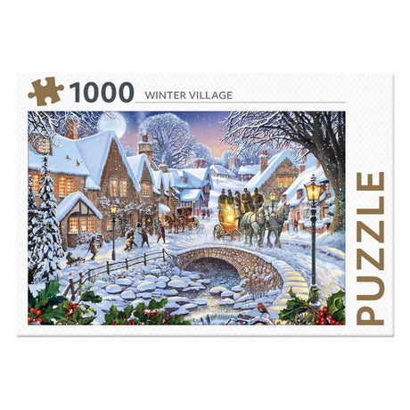 Rebo Publishers rompecabezas pueblo de invierno - 1000 piezas.