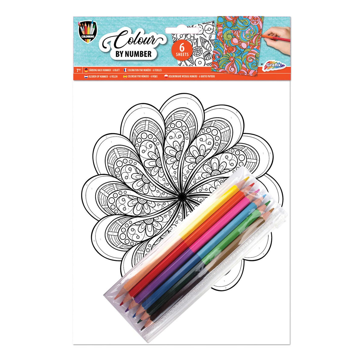 Grafix color por número: mandala