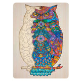 Grupo de artesanía creativa Owl Unique Wooden Puzzle, 130º.