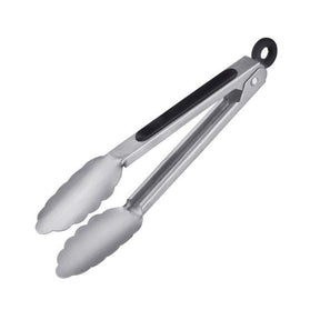 Westmark pinzas para parrilla + pinzas para servir, con extremos de acero inoxidable y mangos de goma, longitud: 20 cm, plástico de acero inoxidable, mini especial clásico, negro plateado, 16232270