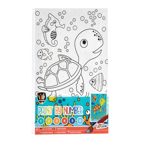 Pintura en grupo de manualidades creativas por números - tortuga