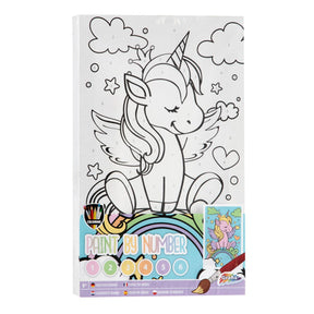 Pintura en grupo de manualidades creativas por números - unicornio