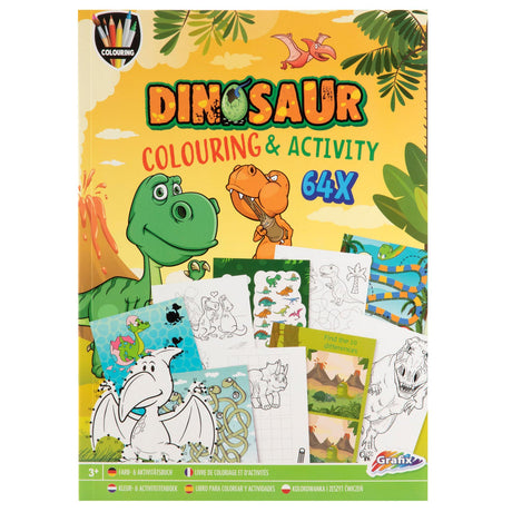 Color de artesanía creativa y libro de actividades Dino, 64pag.
