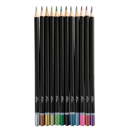 Nassau fine art lápices de colores nassau metálicos, 12 uds.