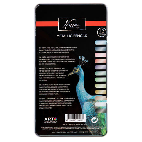 Nassau fine art lápices de colores nassau metálicos, 12 uds.