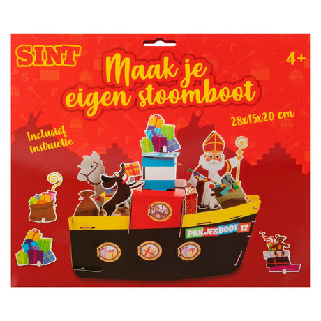 Set de manualidades Grafix Sinterklaas: haz tu propio barco de vapor