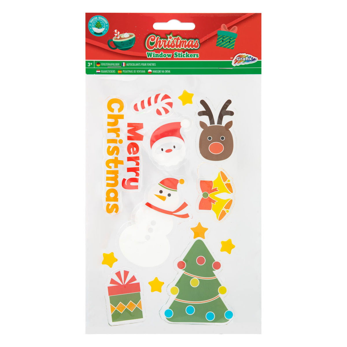 Pegatinas navideñas para ventanas de grupo de manualidades creativas