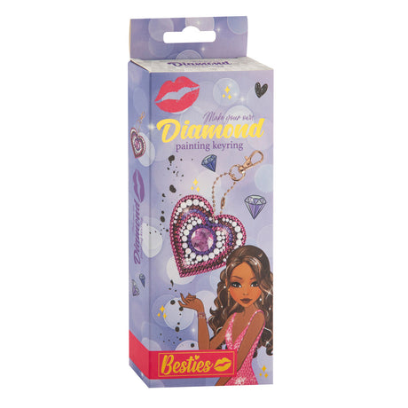 Haciendo llavero con pintura de diamantes Besties