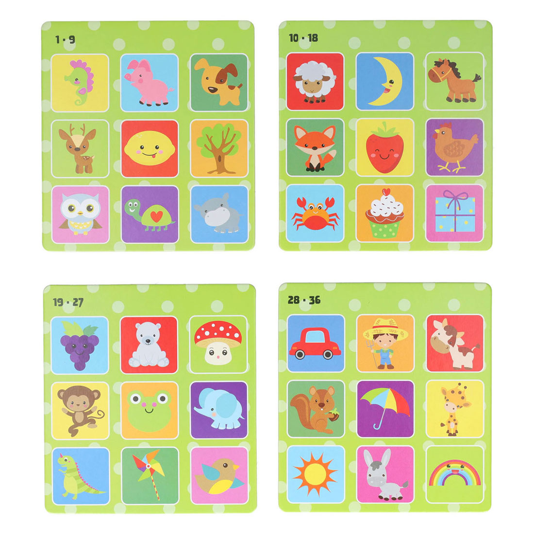 Bingo de imágenes de lóbulos