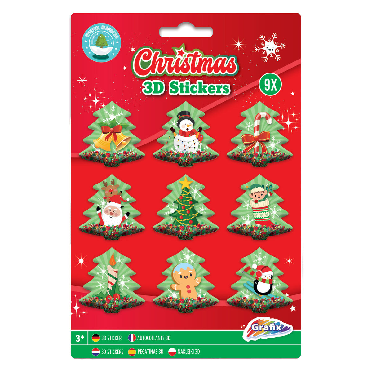 Grafix pegatinas 3D Navidad