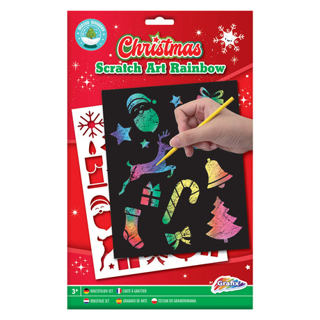 Grafix scratch art arcoiris navidad