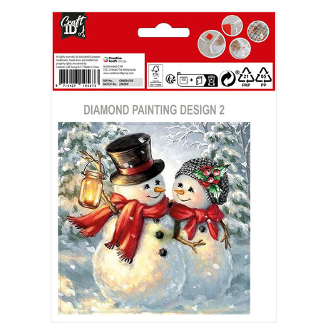 Grafix haz tus propias tarjetas navideñas con pintura de diamantes, 2 piezas.