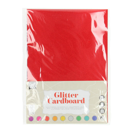 Creative craft group cartulina con purpurina A4, 10 hojas