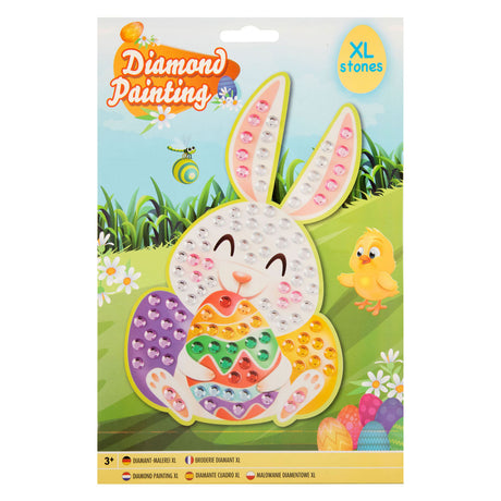 Grupo de manualidades creativas pintura de diamantes pascua a5