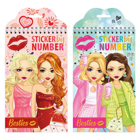 Pegatinas de Besties por número, 18 uds.